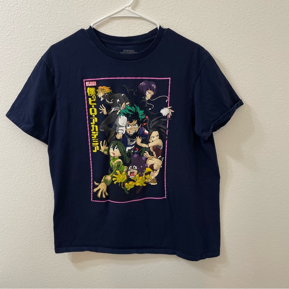Funimation My Hero academia t shirt blue large